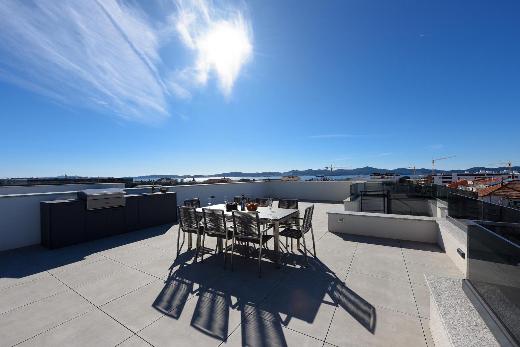 Fux Penthouse Whirlpool Meerblick Zadar Extérieur photo