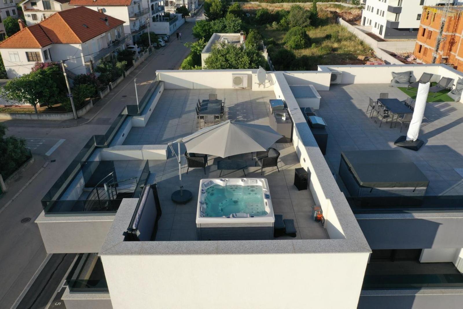 Fux Penthouse Whirlpool Meerblick Zadar Extérieur photo